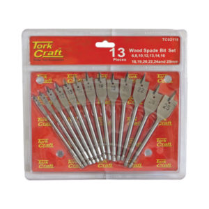 Tork Craft 13pc Flat Bit Set