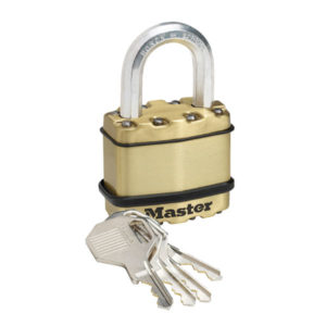 Master Laminated Steel Padlock with Brass Finish