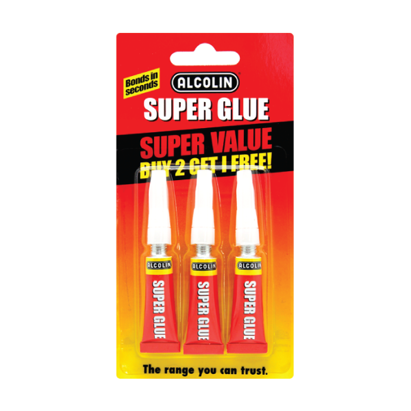 ALCOLIN SUPER GLUE V/P 3X3G | BRIGHTS Hardware | Shop Online