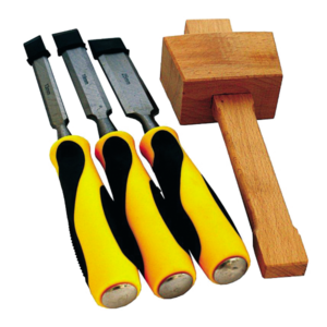 Tork Craft 3PC Chisel Set Plus Wood Mallet