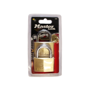 MASTER PADLOCK 50MM BRASS X2