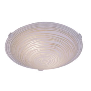 CEILING LIGHT WHITE PATTERN GLASS