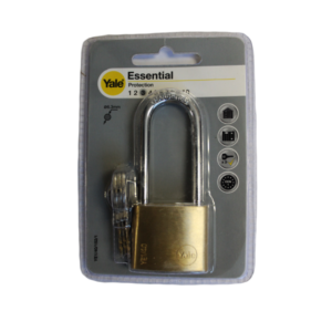 YALE ESSENTIAL PADLOCK 40MM L/SHACKLE BRASS