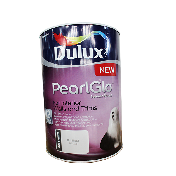 DULUX PEARLGLO WHITE 5LT SOLVENT BASE