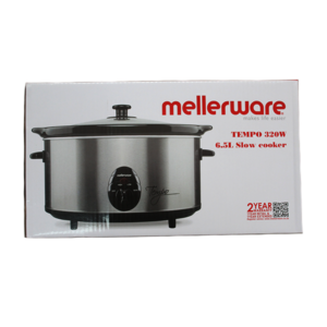 MELLERWARE SLOW-COOKER S/STEEL 6.5L 320W