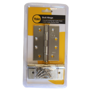 YALE BUTT HINGE S/S SATIN 100 X 76 X 2.5MM PAIR