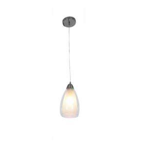 BRIGHT STAR SATIN CHROME PENDANT WITH DOUBLE GLASS CLEAR COVER