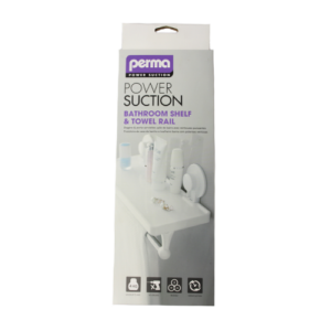 PERMA SUCTION SHELF WITH TOWEL RAIL