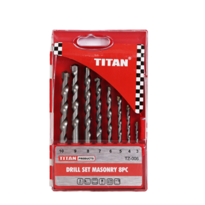 TITAN DRILL BIT SET MASONRY 8PC