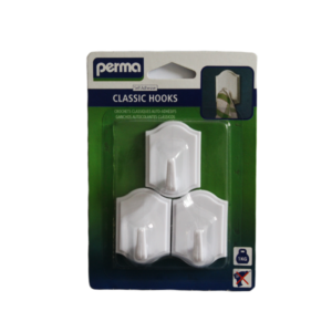 PERMA 058 ADHESIVE CLASSIC HOOKS X 3