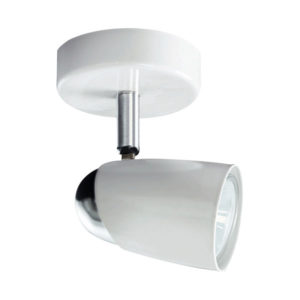 Bright Star Spotlight 1-Light White and Polished Chrome