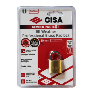 CISA PADLOCK 30MM BRASS