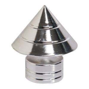 CURTAIN FINIAL CHROME PLATED PLASTIC ANDREA 25MM X 2