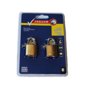 Jaguar Brass Padlock 25MMX2 Key a Like