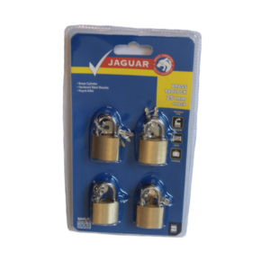 Jaguar Brass Padlock 25MMX4 Key a Like