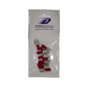 LUGS PRE-PACK RED FEMALE SPADE 6.4MM 10PC