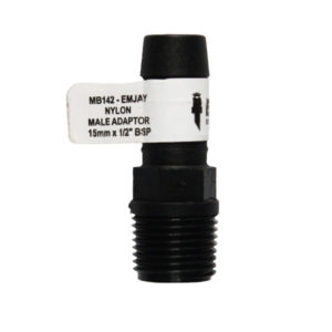 NYLON MALE ADAPTOR 15MM