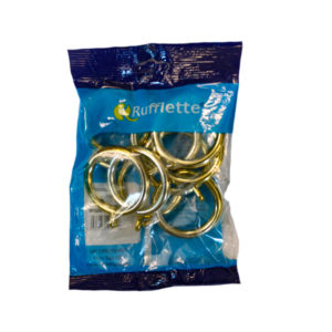 Kirtech Curtain Rings Brass Plated Plastic 53MM X10