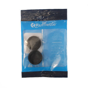 CURTAIN FINIAL MATT BLACK PLASTIC DISC 25MM X2