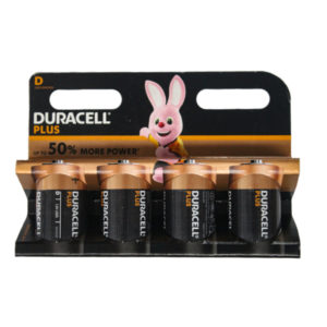 DURACELL BATTERY SIZE D 4PACK