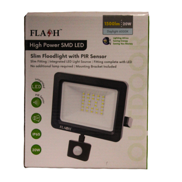 FLASH FLOODLIGHT 20W LED +MOTION SENSOR | BRIGHTS