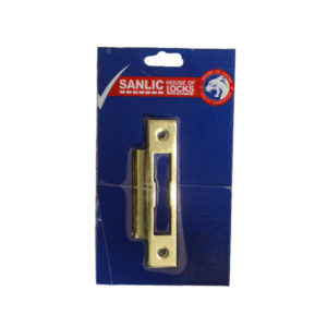 Jaguar Lock Strike Plate Brass Plated