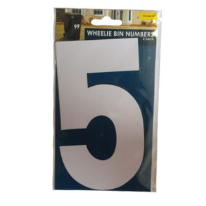 NUMBER VINYL FOR WHEELIE BIN #5