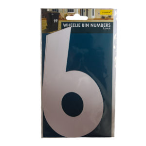 NUMBER VINYL FOR WHEELIE BIN #6