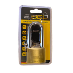 BBL PADLOCK 50MM BRASS LONG SHACKLE