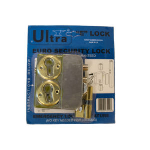 ULTRA SECURITY GATE LOCK DOUBLE LOCK 3-BOLT WITH CYLINDER