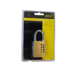 BBL PADLOCK 40MM BRASS COMBINATION RESET