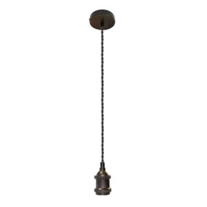 Bright Star Pendant 1-Light Gun Metal Black Twist Cord