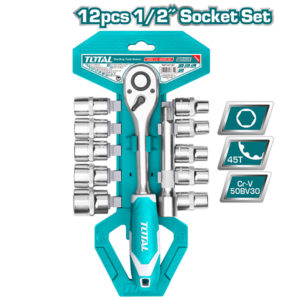 TOTAL SOCKET SET 1/2" DRIVE 12PC