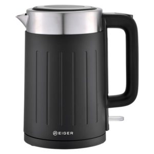 Eiger Linea Nero 1.7L Cool Touch Stainless Steel Kettle