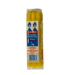 QUALITY CANDLES YELLOW 450G (6)