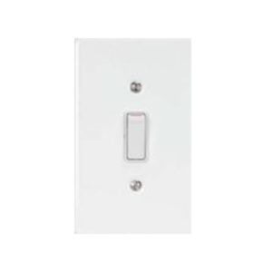 LESCO WHITE STEEL 2X4 1L 2W SWITCH + COVER