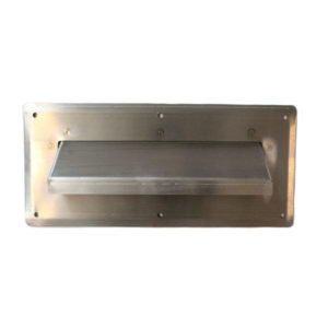 LETTER PLATE HOODED STAINLESS STEEL