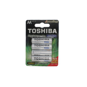 TOSHIBA BATTERY AA 2600MAH 4-PACK RECHARGEABLE