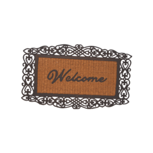 WILDBERRY COIR RUBBER INDOOR & OUTDOOR MAT WELCOME RECTANGLE PATTERN