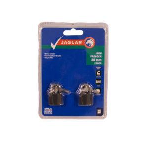 Jaguar Padlock 20MM Iron 2-Pack