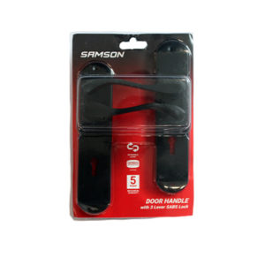 SAMSON HANDLE LEVER LOCKSET BARI MATTE BLACK 3L 6"