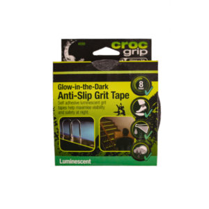 Croc Grip Anti-Slip Grit Tape Black/Glow Strip 48Mm X 5M