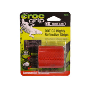 Croc Grip Anti-Slip Grit Red Reflective Tape 48Mm X 2M