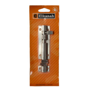 ELKANAH BARREL BOLT SATIN CHROME HEAVY DUTY 100MM