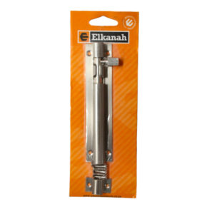 ELKANAH BARREL BOLT SATIN CHROME HEAVY DUTY 150MM