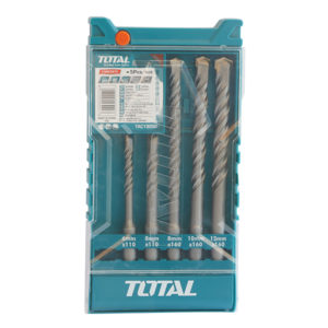 TOTAL 5PC SDS PLUS DRILL BIT SET