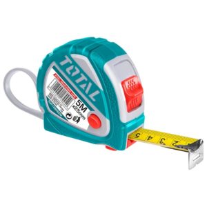 TOTAL MEASURING TAPE 3-BUTTON FUNCTION 5M X 25MM