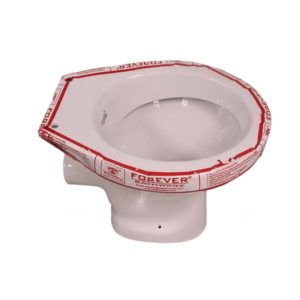 TOILET PAN L/L CARON WHITE INCLUDING RUBBER