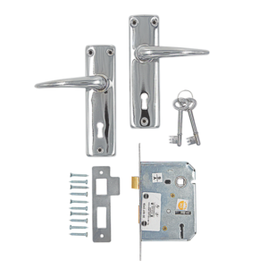 MORTICE LOCKSET PREMIER 2-LEVER CHROME PLATED