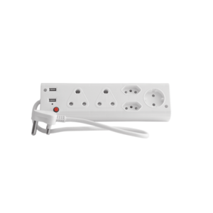 AUSMA 5-WAY MULTIPLUG WITH USB CHARGE PORTS